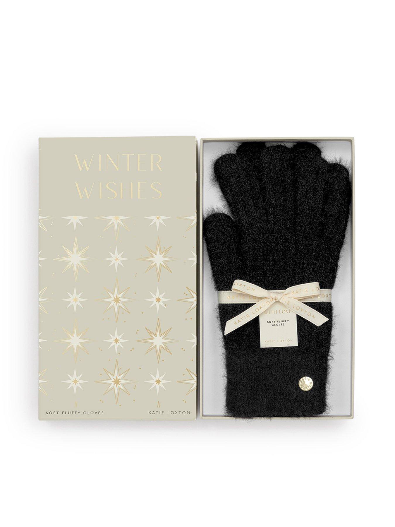 Katie Loxton Gift Boxed Soft Knit Gloves  -  Black