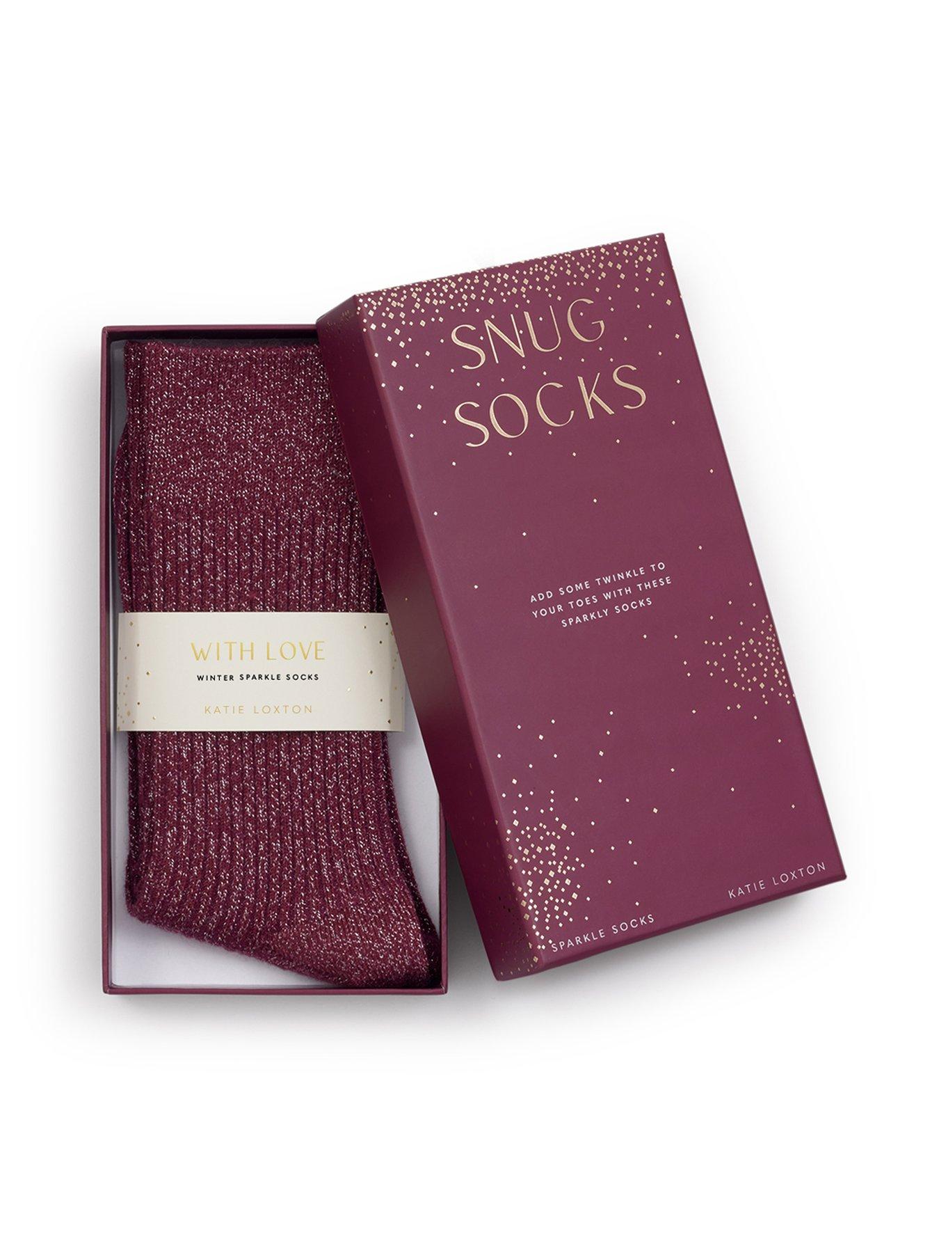 undefined Gift Boxed Sparkle Socks  -  Cherry Red
