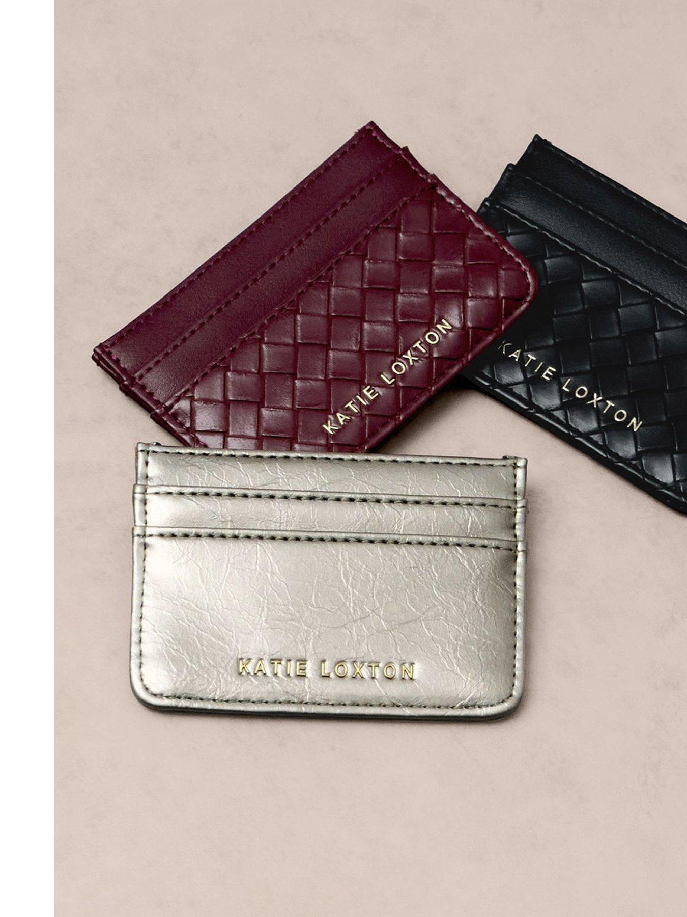 Katie Loxton Nova Textured Patent Cardholder - Pewter