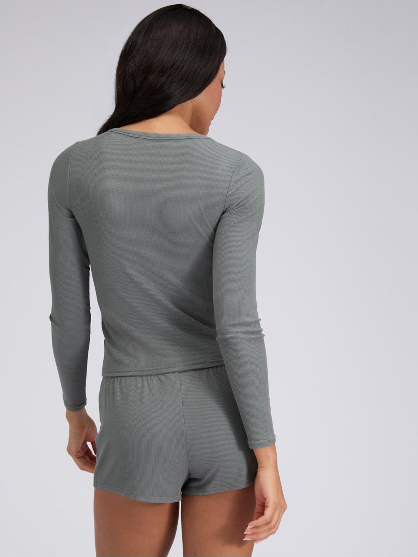  image of boux-avenue-rib-modal-short-green