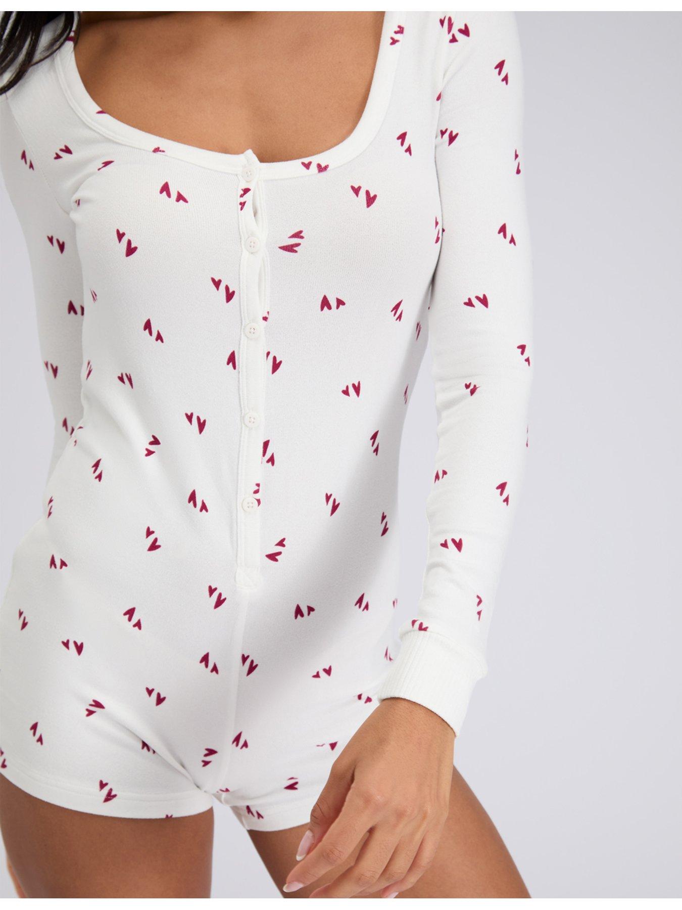  image of boux-avenue-heart-supersoft-romper-white
