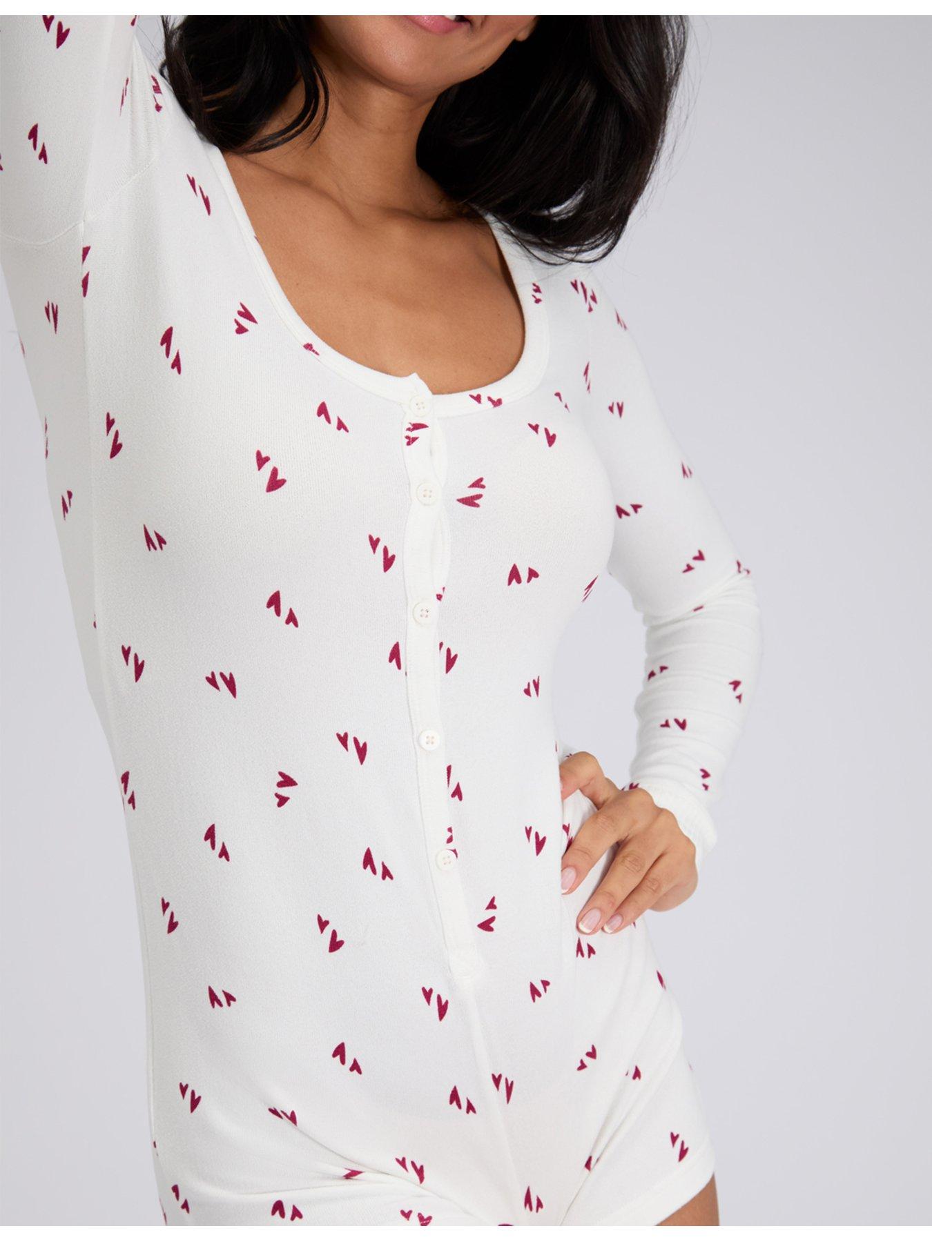  image of boux-avenue-heart-supersoft-romper-white