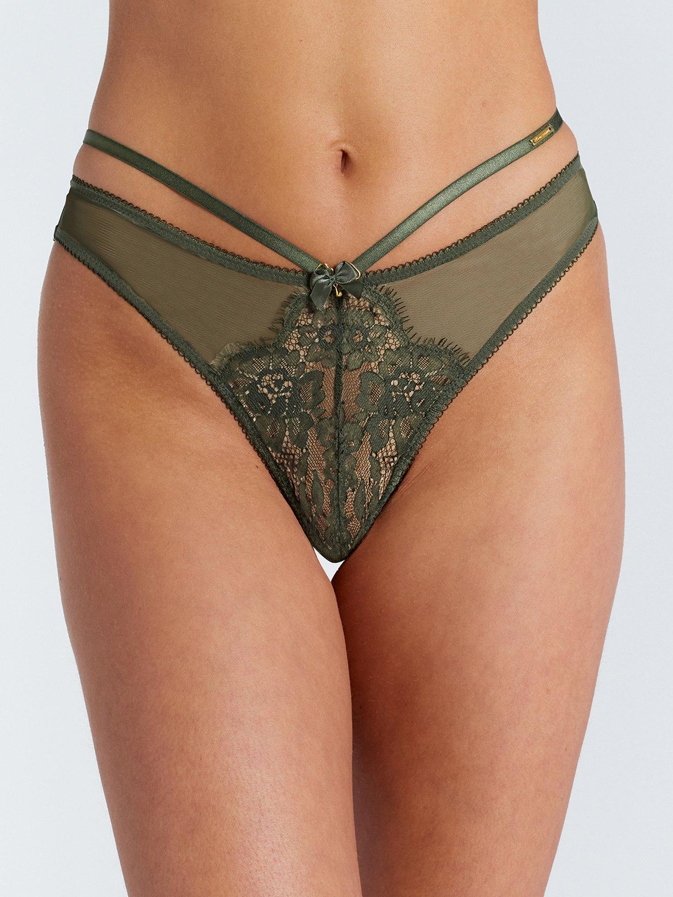  image of boux-avenue-mila-lace-bumless-brief-nbsp--green