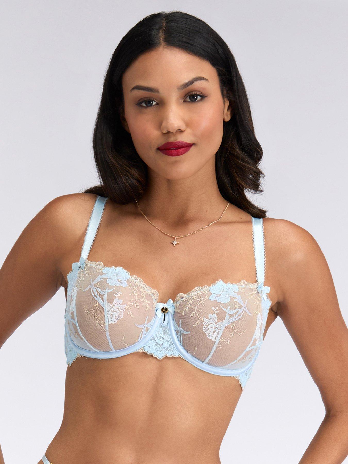  image of boux-avenue-lola-balconette-bra-light-blue
