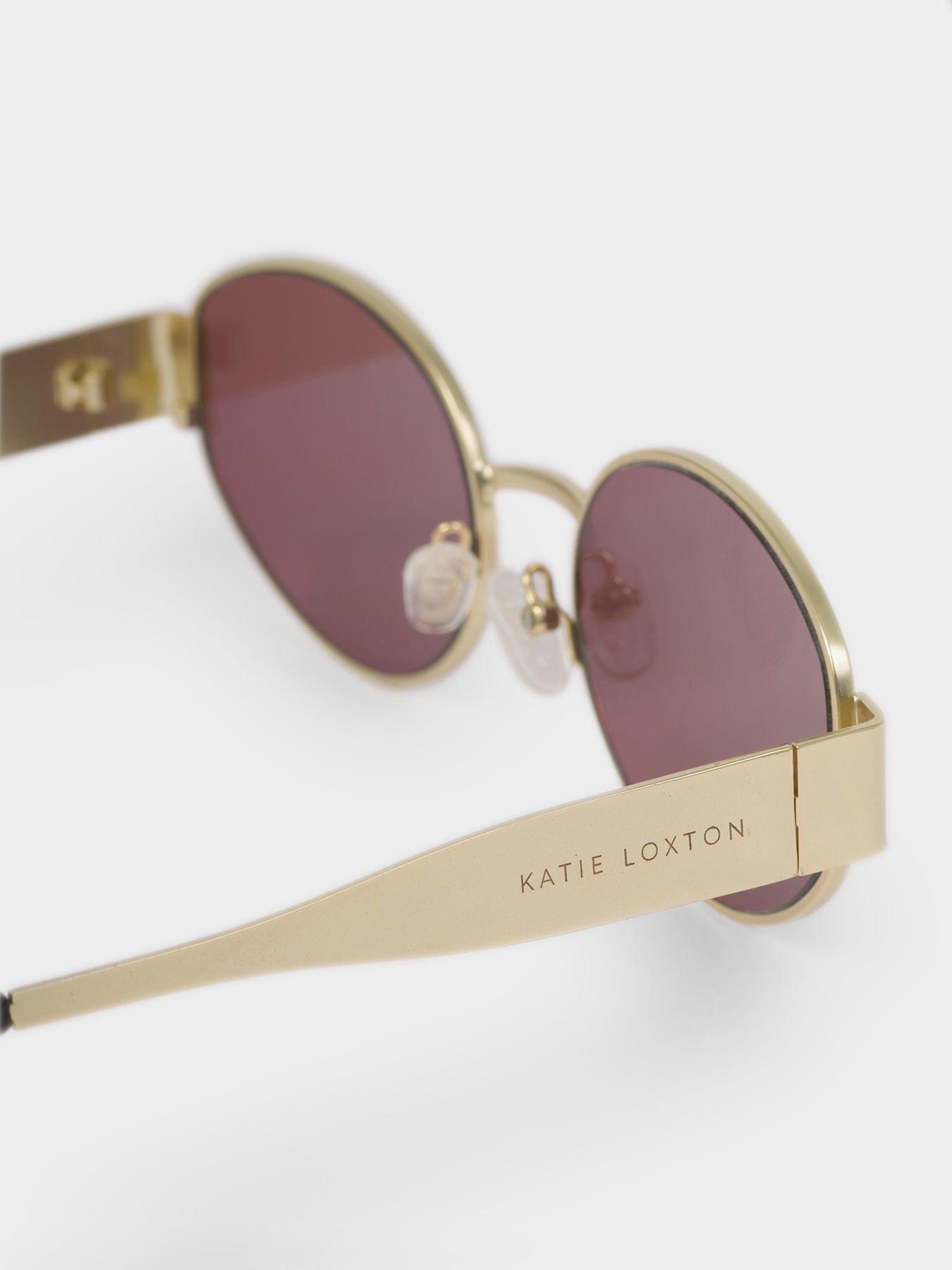 Image 4 of 4 of Katie Loxton Siena Sunglasses  -  Matte Gold Tortoiseshell