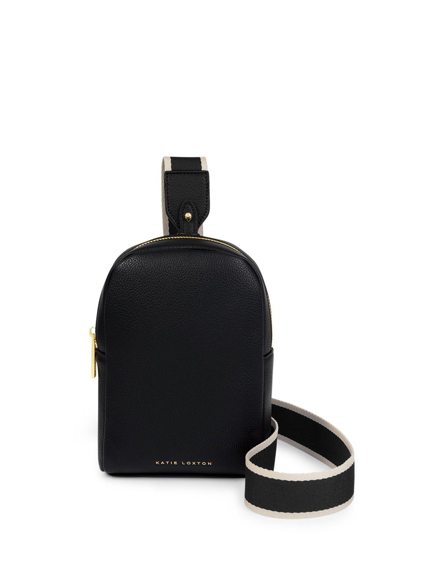 Image 2 of 5 of Katie Loxton Kaite Canvas Strap Sling Bag  -  Black