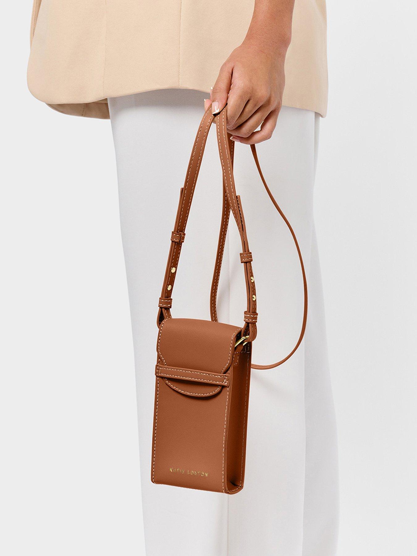 Image 1 of 5 of Katie Loxton Cece Phone Crossbody Bag  -  Cognac