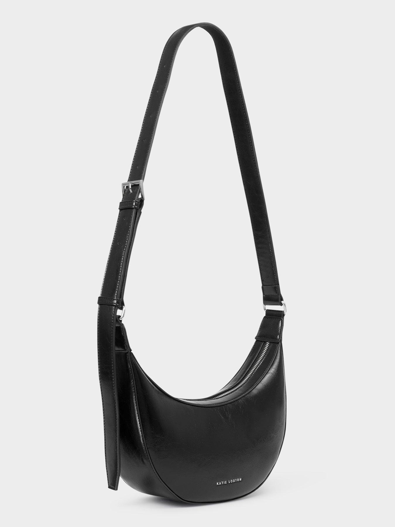 Image 2 of 4 of Katie Loxton Amina Patent Crackle Sling Bag - Black