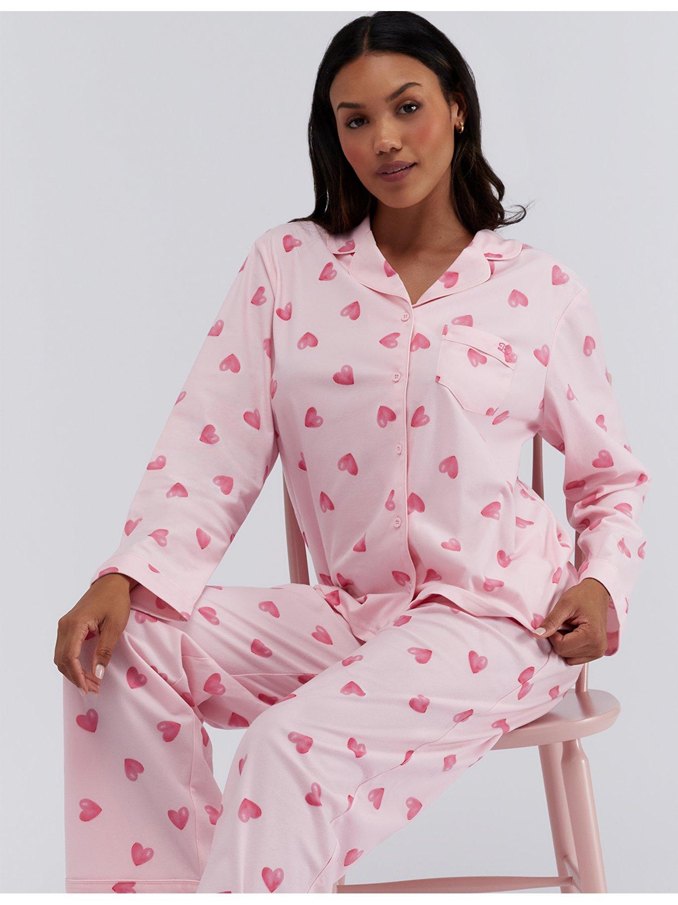 Image 3 of 6 of Boux Avenue Heart Print Pj In A Bag - Pink