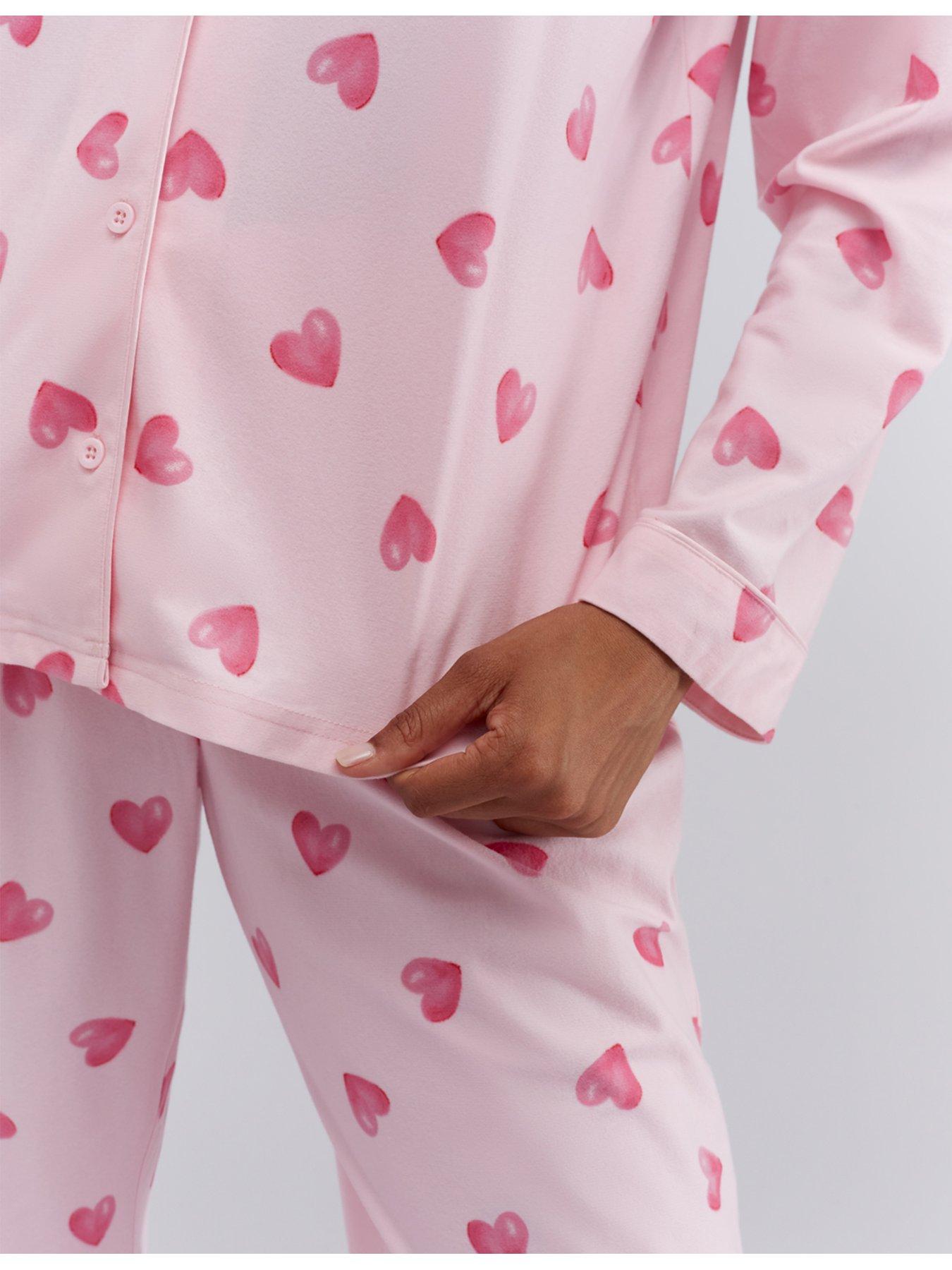 Image 4 of 6 of Boux Avenue Heart Print Pj In A Bag - Pink