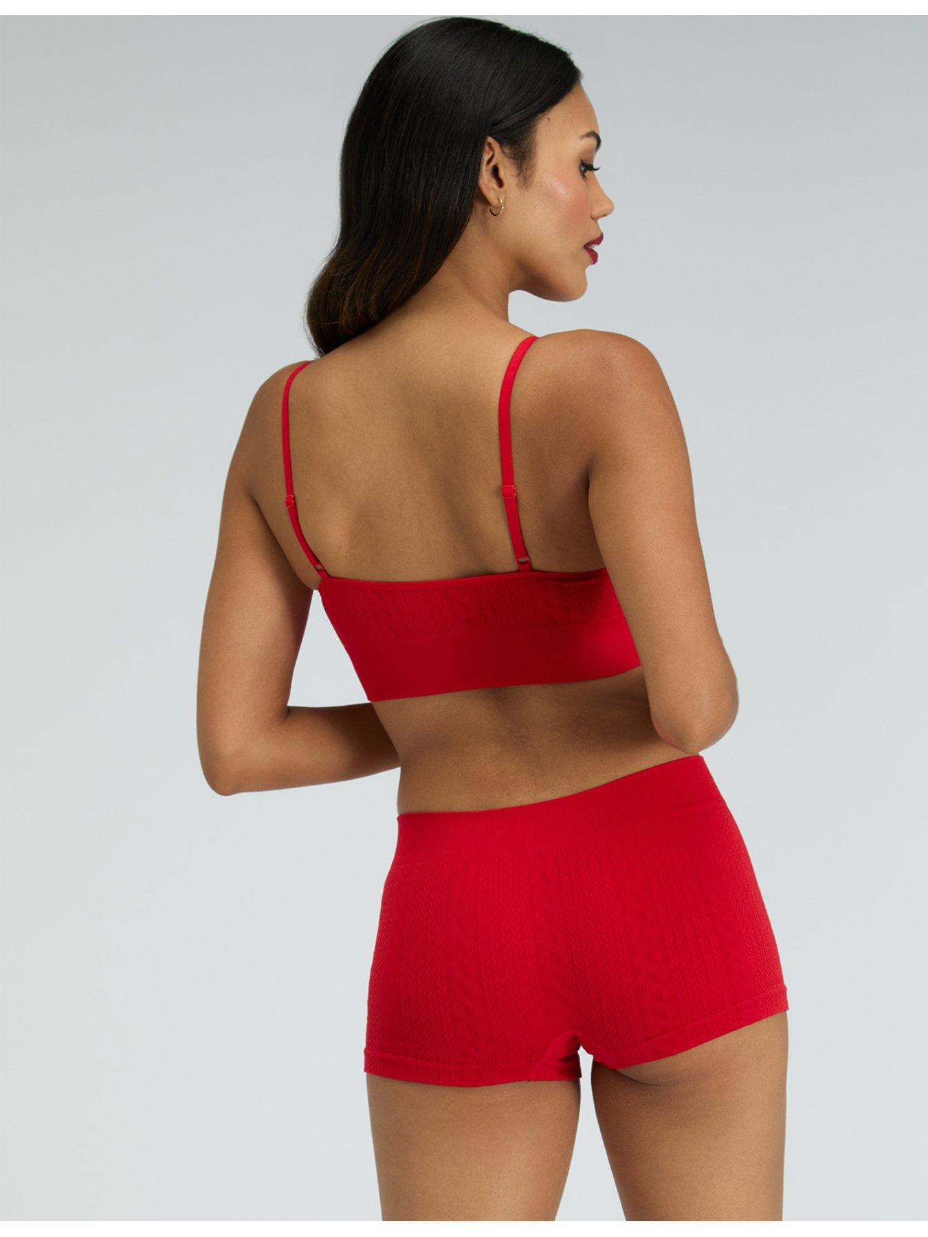  image of boux-avenue-cable-seamless-short-red