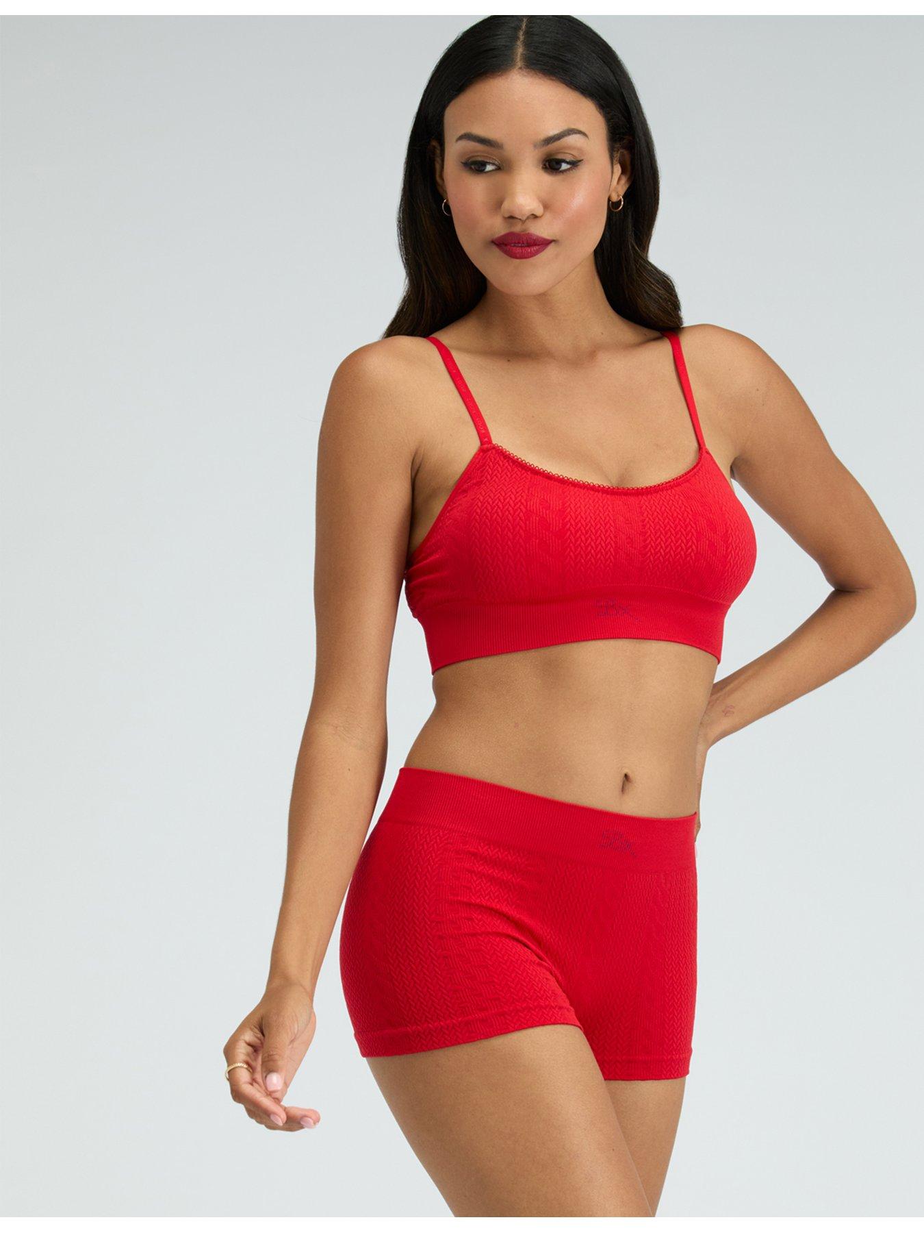  image of boux-avenue-cable-seamless-short-red