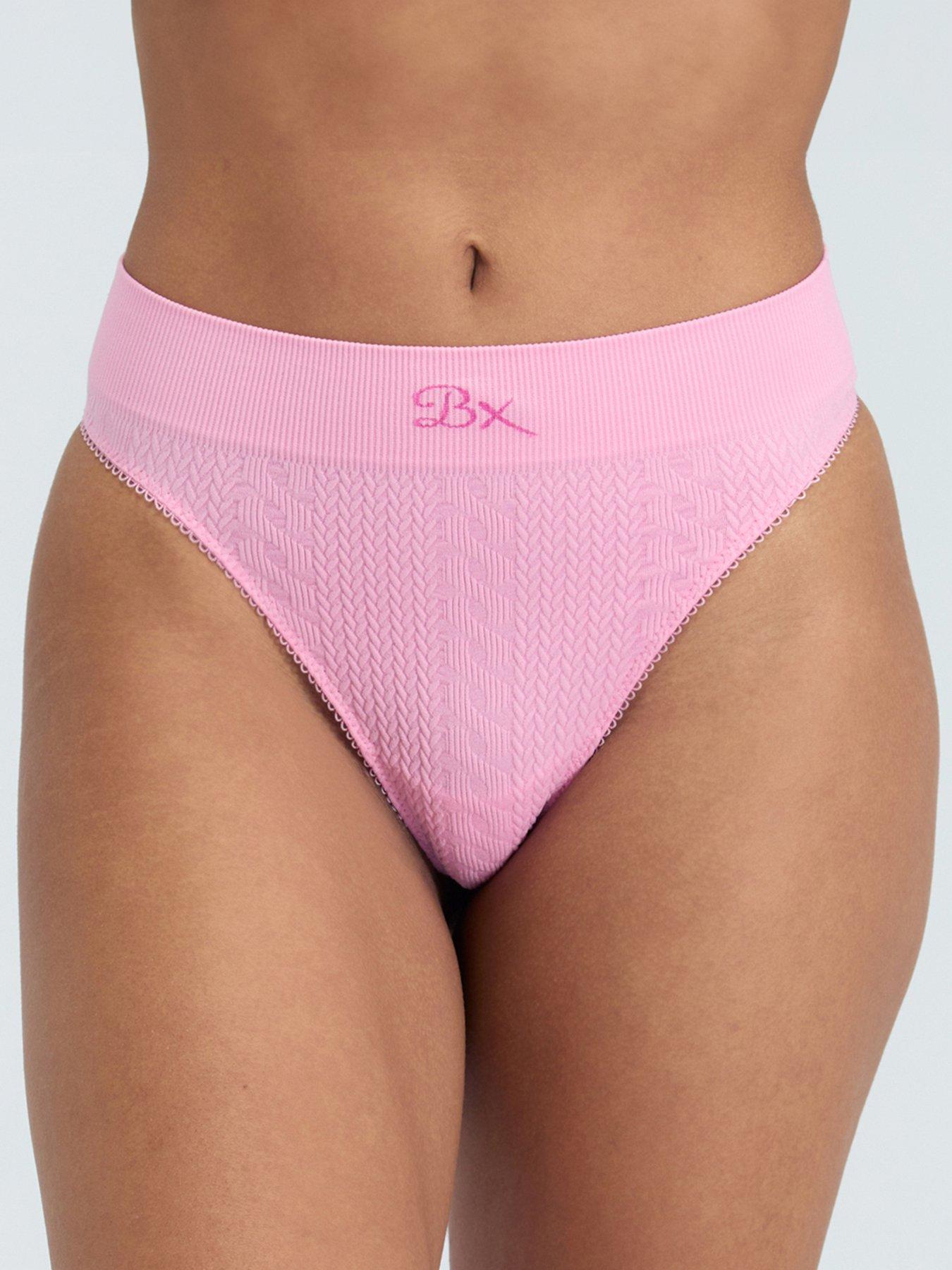  image of boux-avenue-seamless-cable-thong--candy-pink