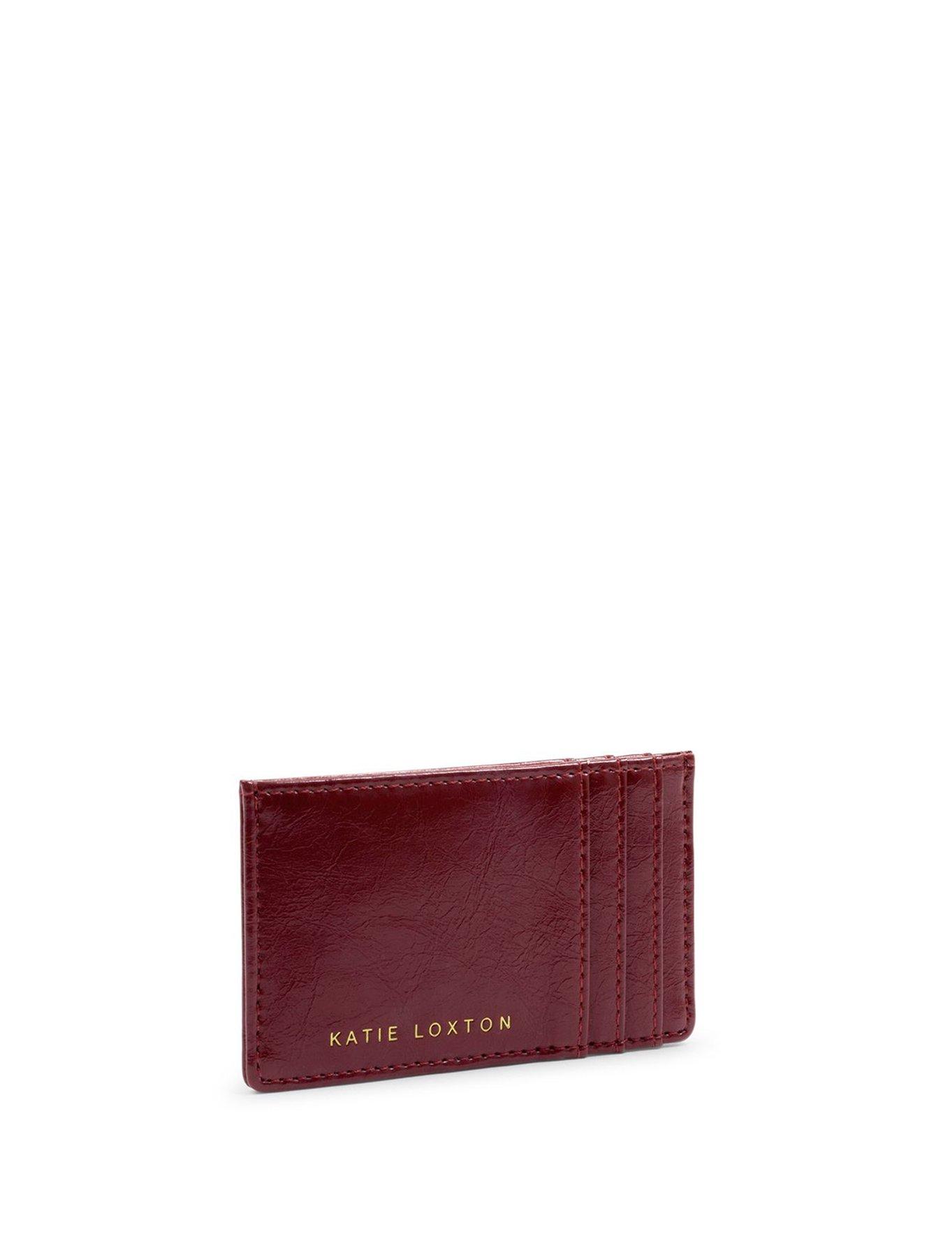 Image 2 of 4 of Katie Loxton Laila Slim Textured Patent Cardholder  -  Cherry