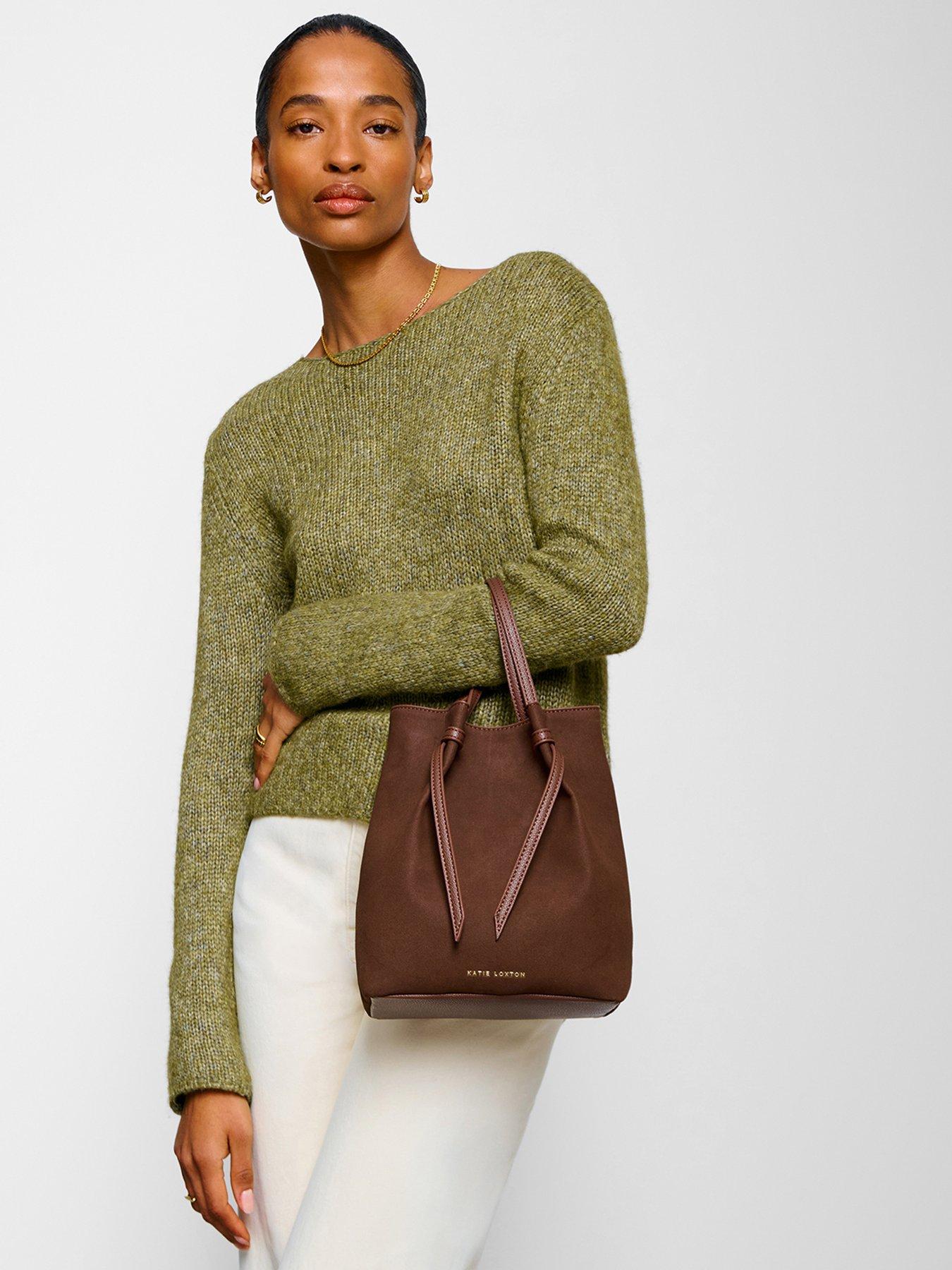undefined Celina Suedette Bucket Bag -  Dark Chocolate