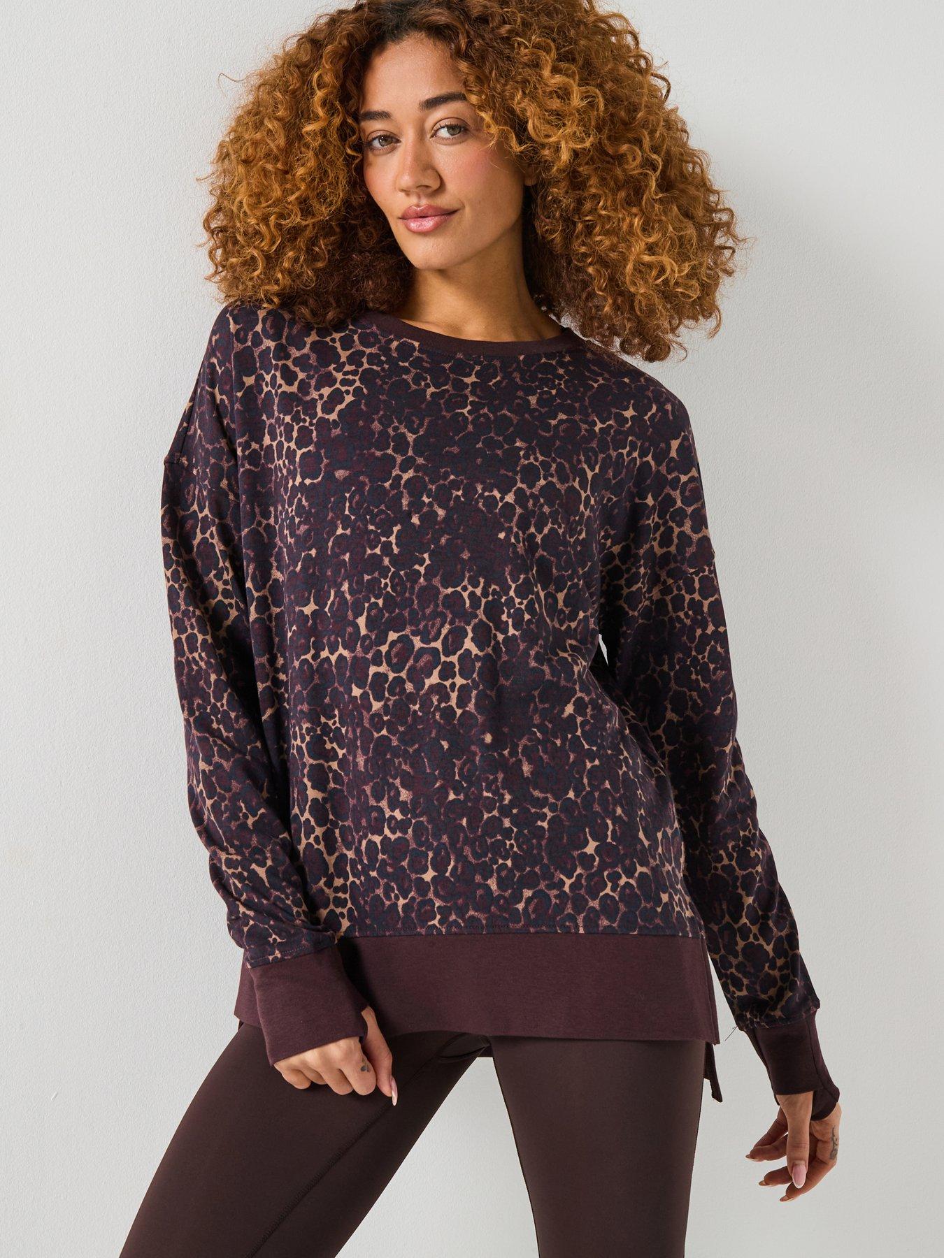 Sweaty Betty After Class Stripe Longline Sweatshirt in Natural