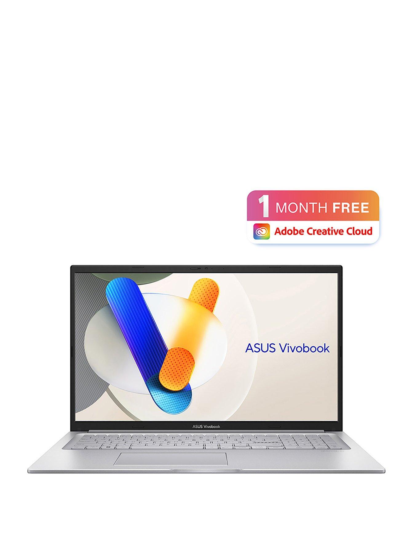 front image of asus-vivobook-17-laptop-173in-fhd-intel-core-i3-8gb-ram-512gb-ssd-silver