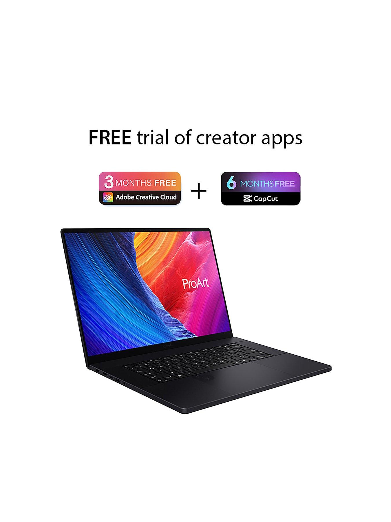Image 2 of 7 of Asus ProArt - Copilot+ PC - 16in - AMD Ryzen AI 9 - GeForce RTX 5070 - 64GB RAM - 4TB SSD - Black