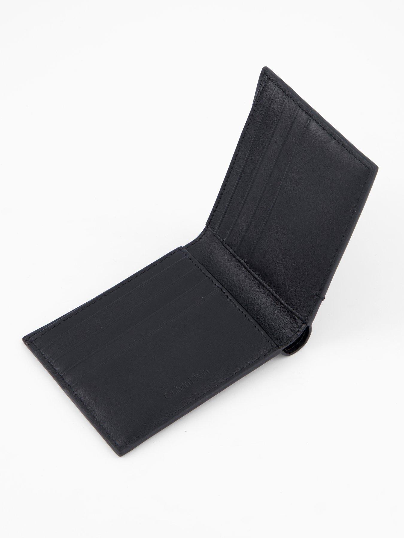 image of calvin-klein-plaque-ew-billfold-wallet-black