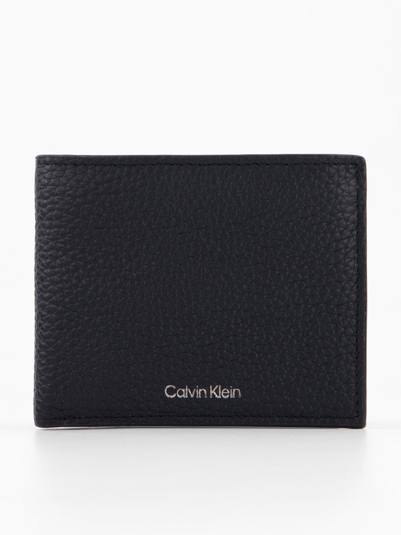 Calvin Klein Foil Embossed Ew Billfold Wallet - Black