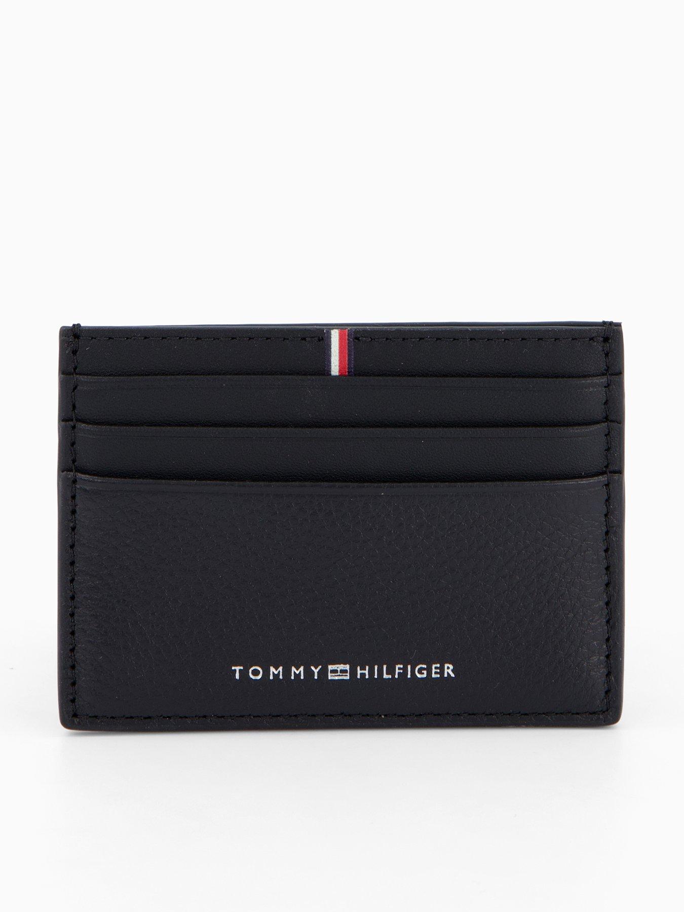  image of tommy-hilfiger-corp-logo-card-holder-black