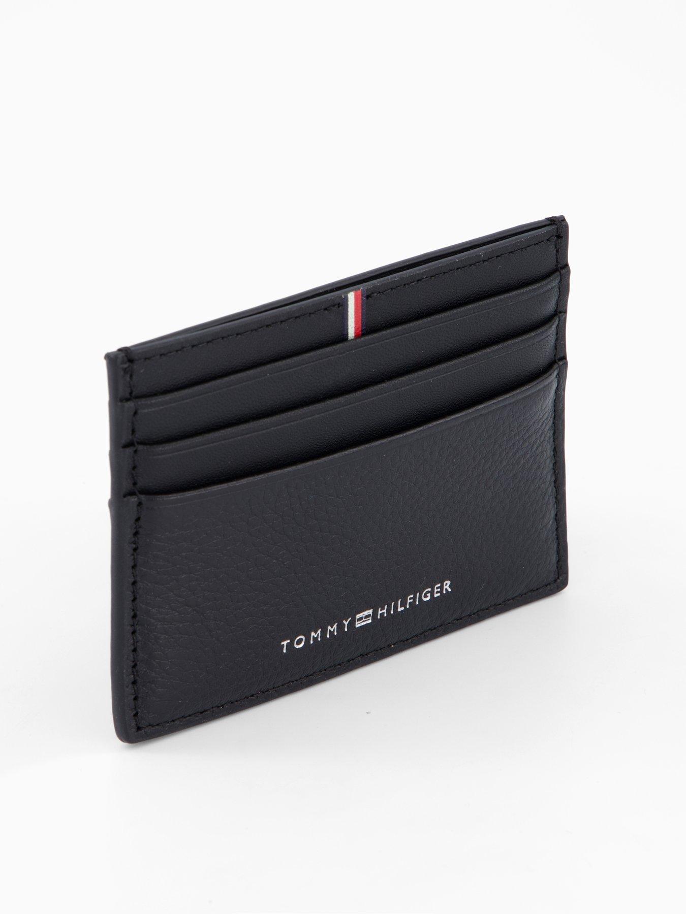  image of tommy-hilfiger-corp-logo-card-holder-black