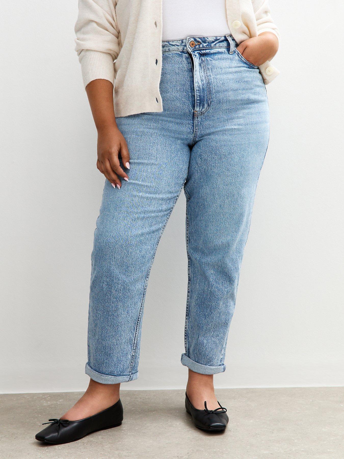 New Look Curves Blue Mom Jeans