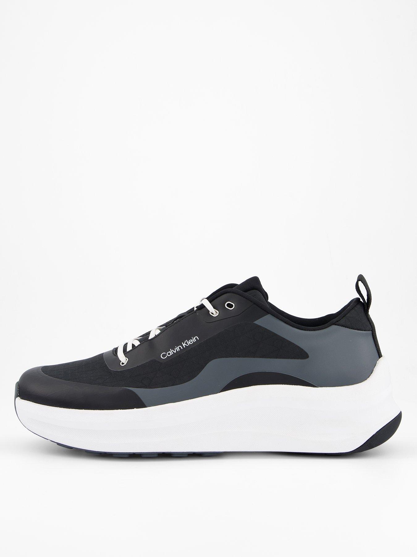 Calvin Klein Andrea All Over Emblem Trainers - Black