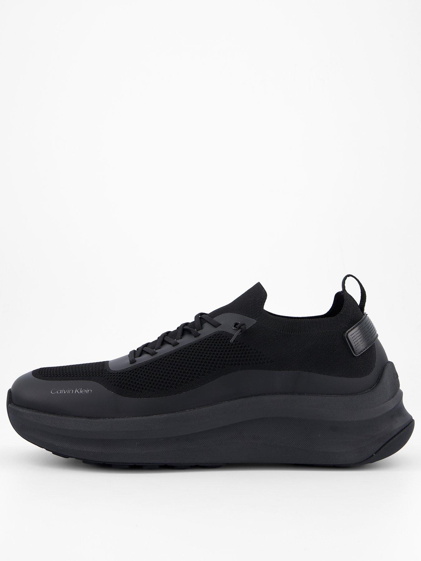  image of calvin-klein-andrea-sock-knit-runner-trainers-black
