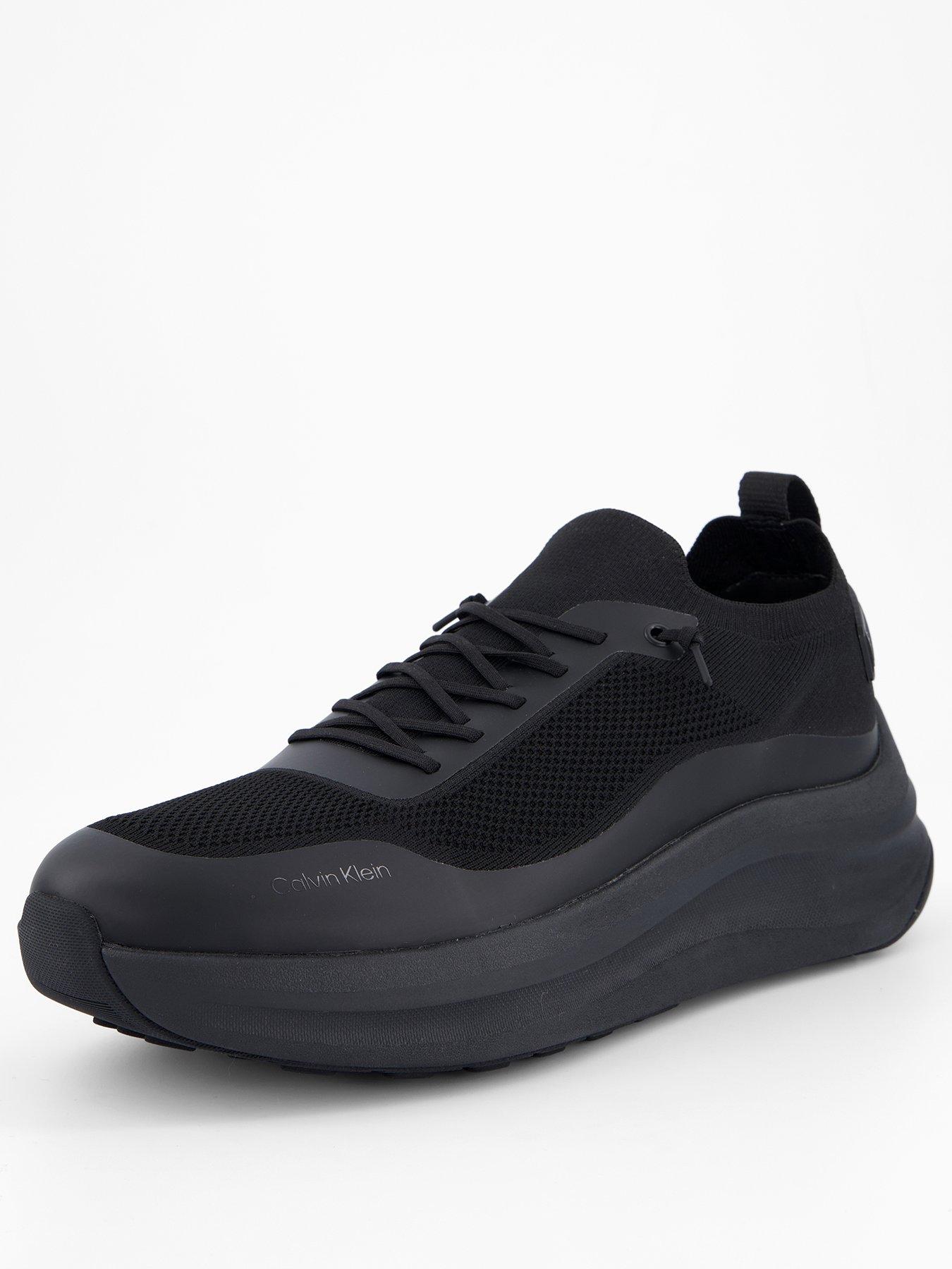  image of calvin-klein-andrea-sock-knit-runner-trainers-black