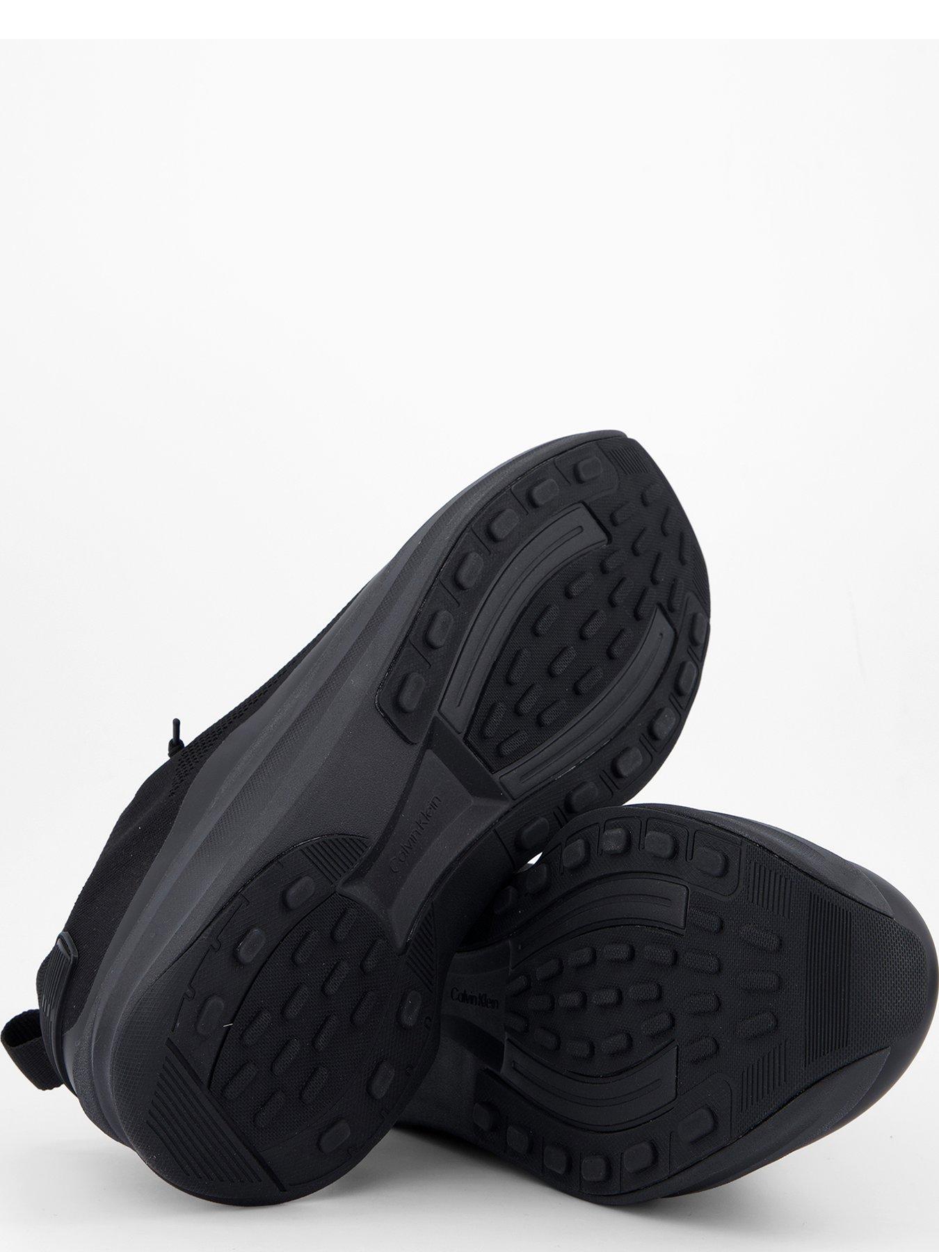  image of calvin-klein-andrea-sock-knit-runner-trainers-black