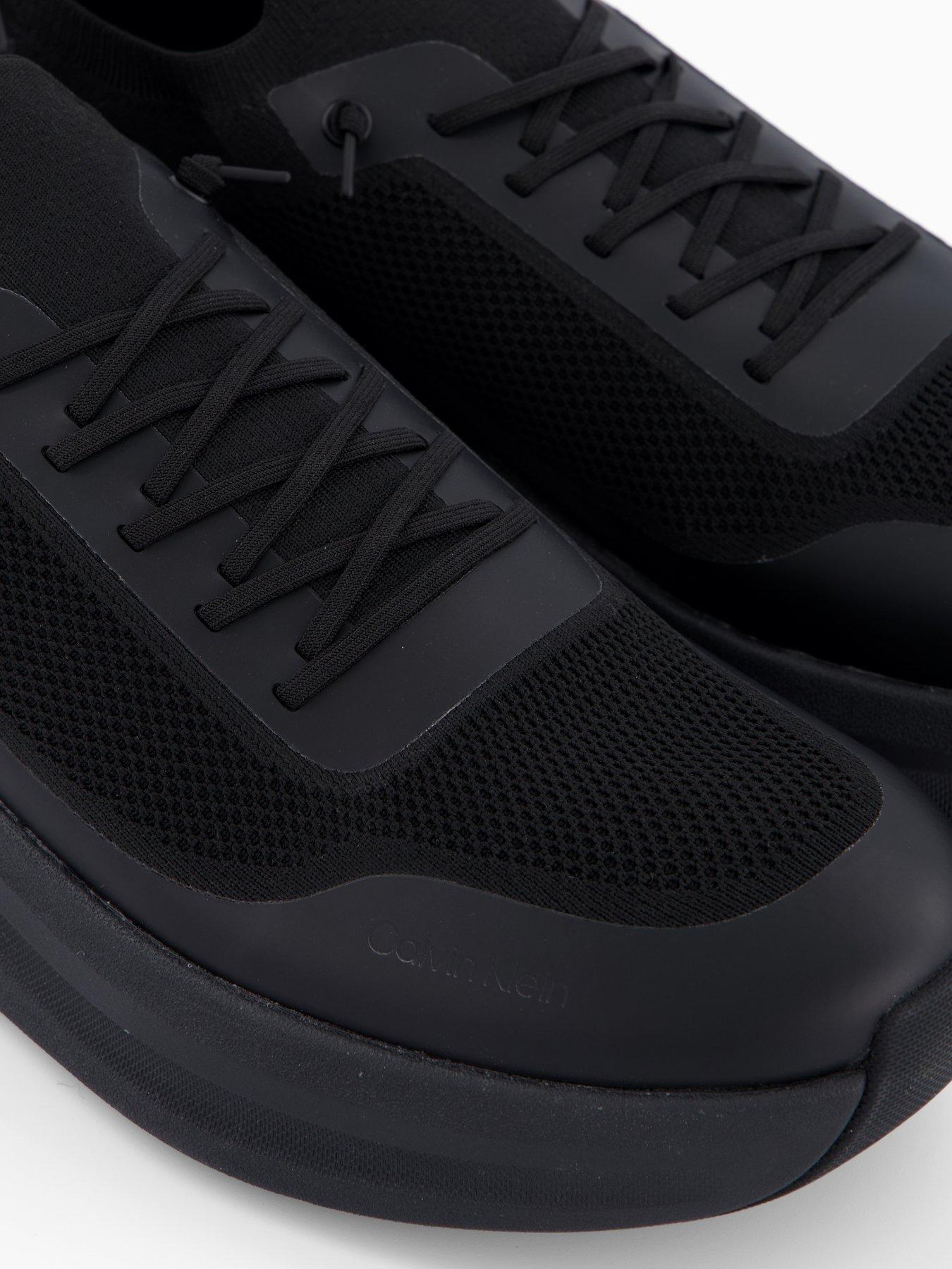  image of calvin-klein-andrea-sock-knit-runner-trainers-black