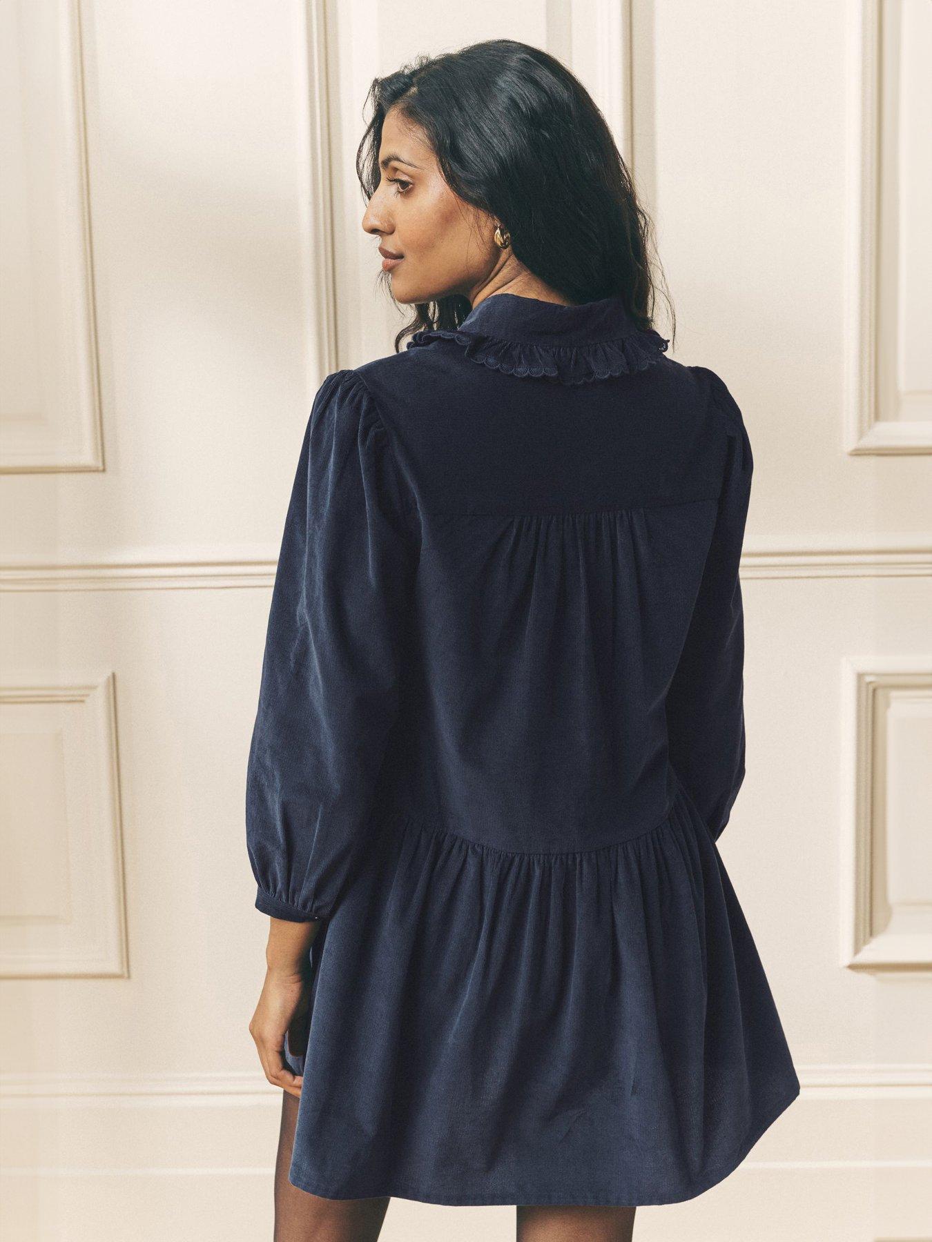 stillFront image of laura-ashley-long-sleeve-cord-dress-blue
