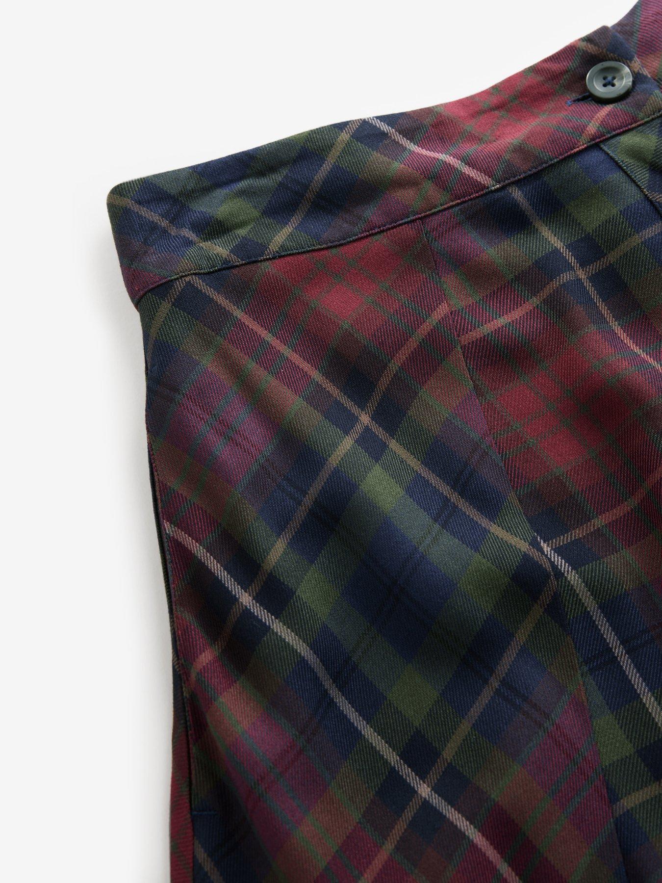 Image 4 of 5 of Laura Ashley Check Co-ord Maxi Skirt - Red/Green