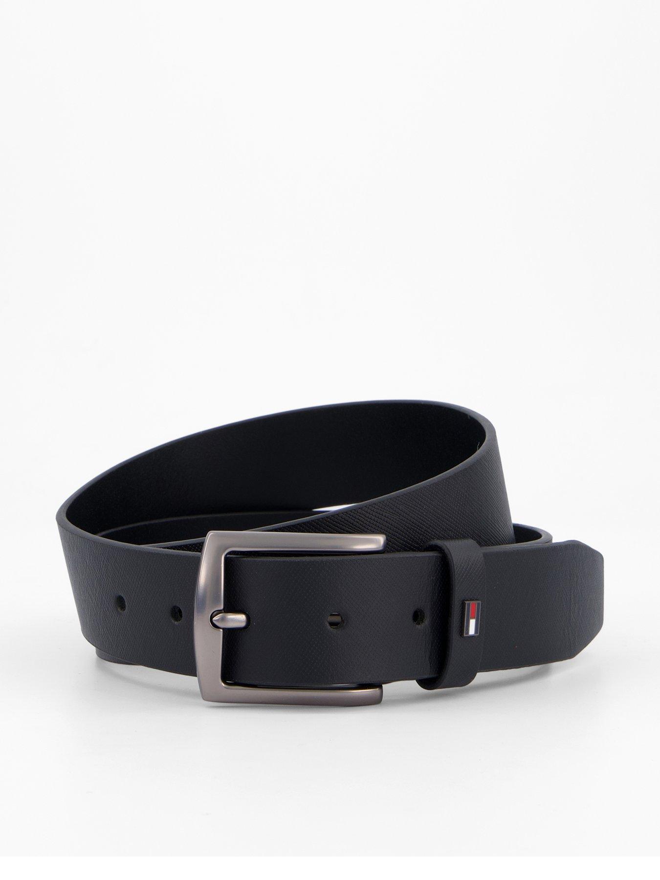Tommy Hilfiger Denton Leather Belt - Black