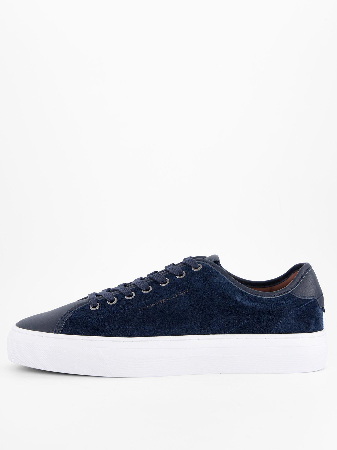 Tommy Hilfiger Premium Dress Leather Mix Trainers - Navy