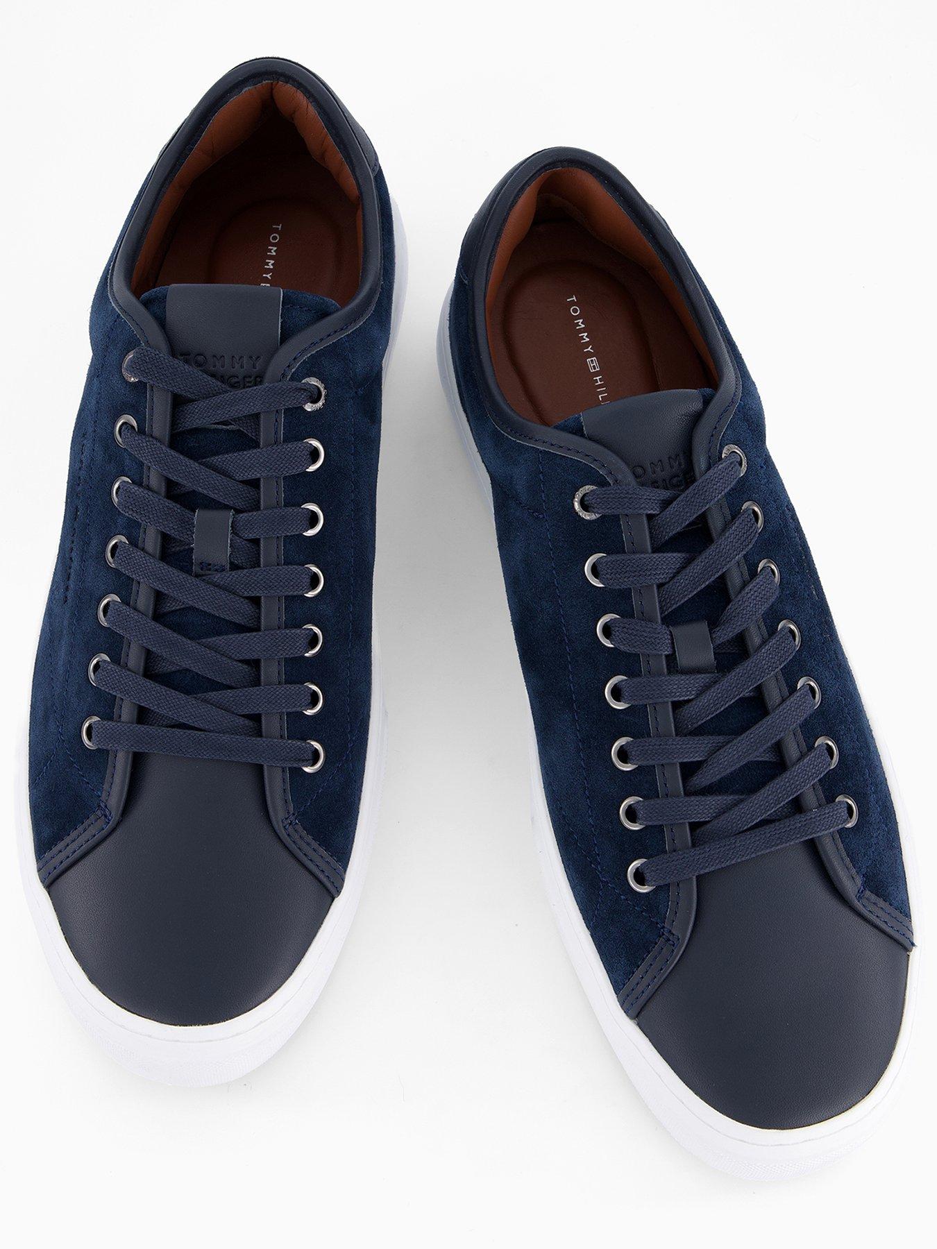 Image 3 of 7 of Tommy Hilfiger Premium Dress Leather Mix Trainers - Navy