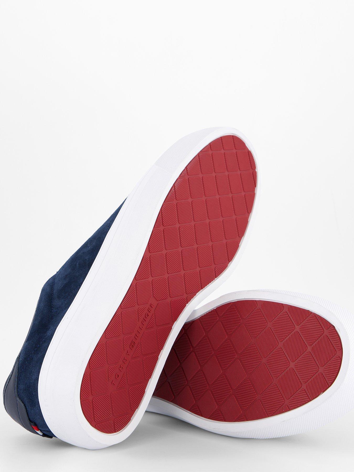 Image 4 of 7 of Tommy Hilfiger Premium Dress Leather Mix Trainers - Navy