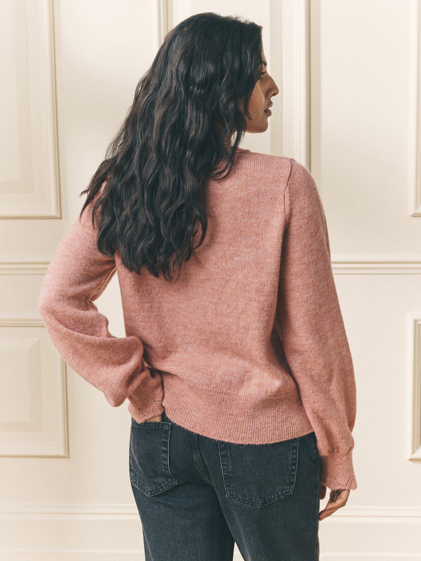 stillFront image of laura-ashley-pointelle-cardigan-red