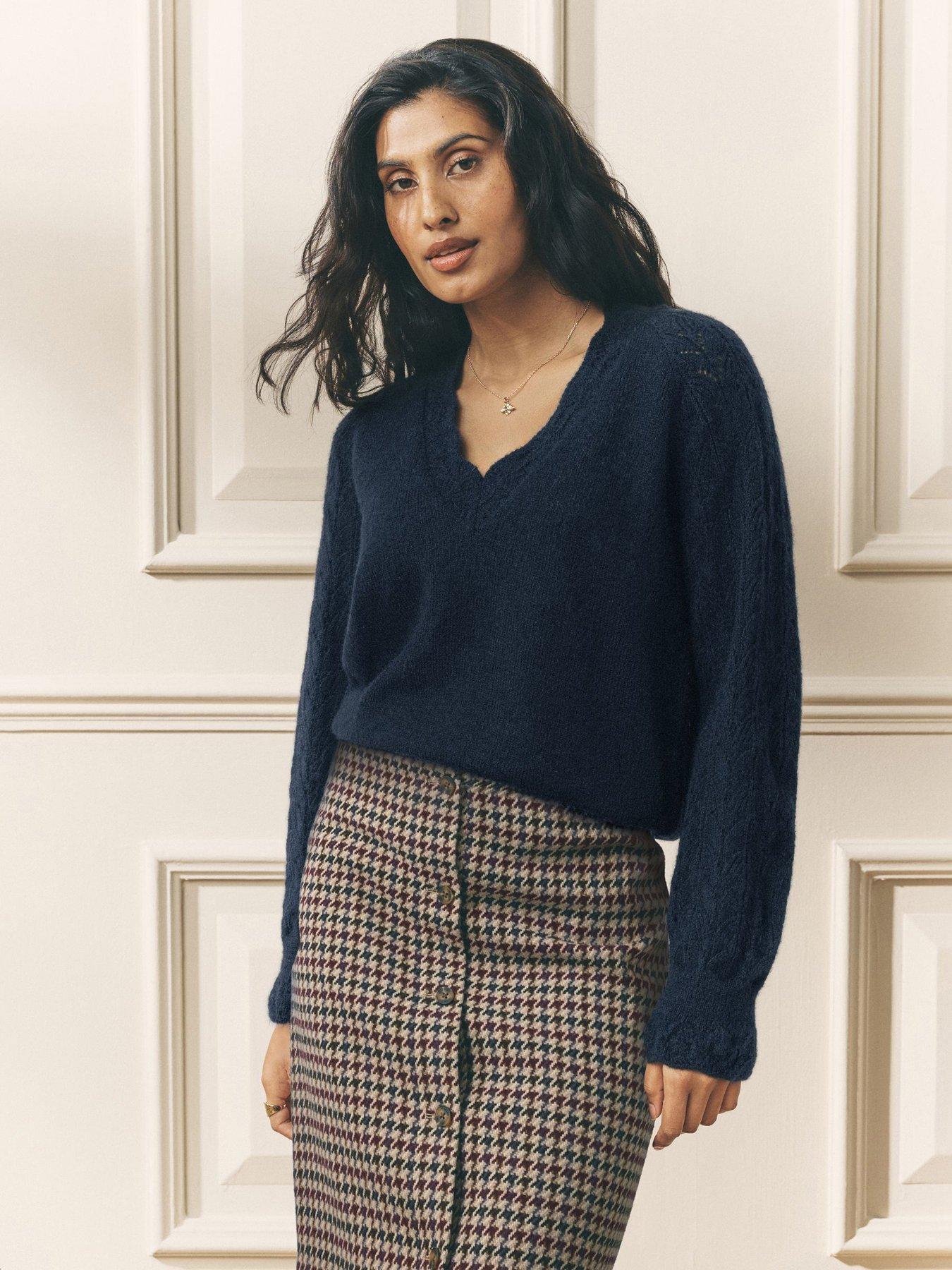 laura-ashley-pointelle-v-neck-navy
