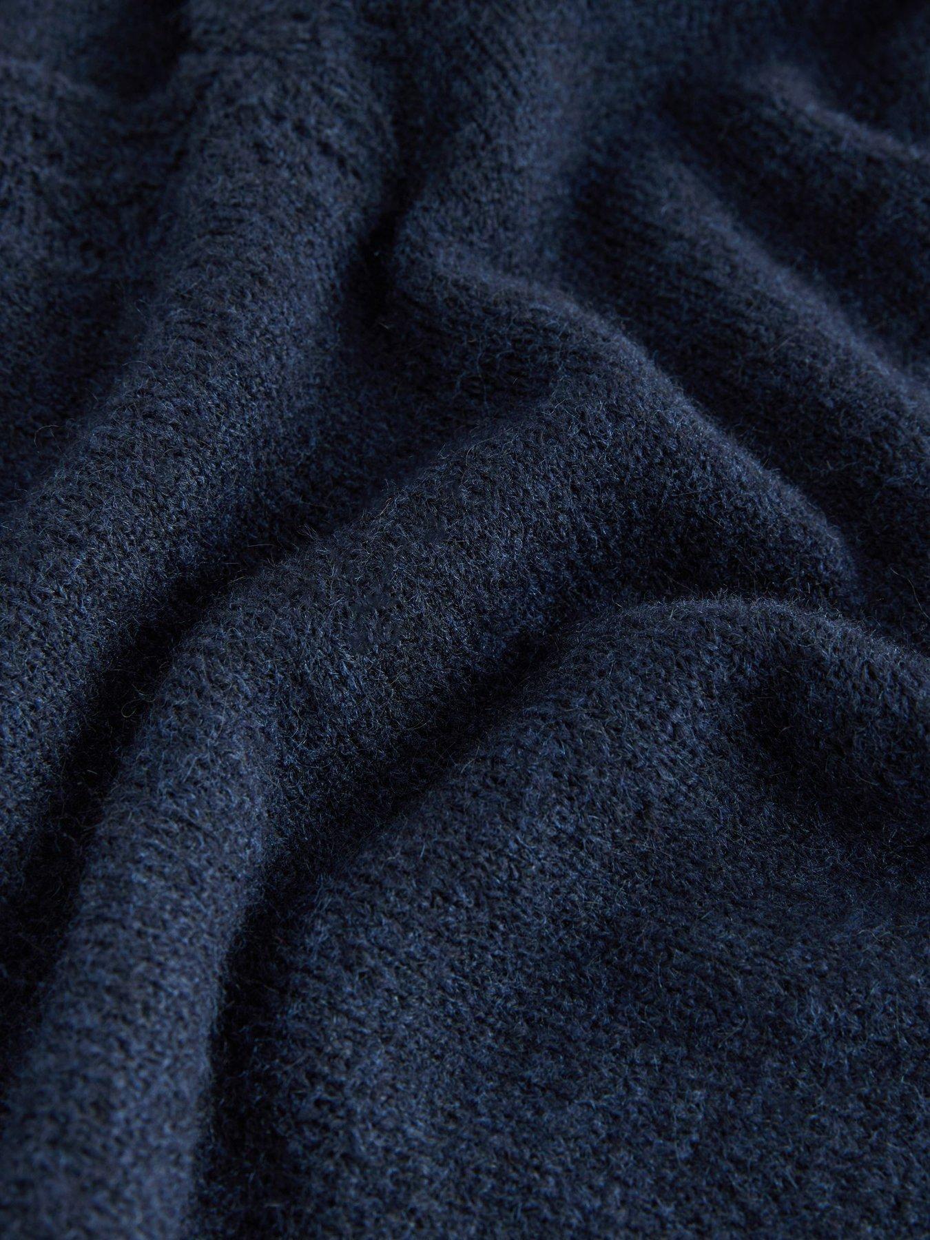  image of laura-ashley-pointelle-v-neck-navy