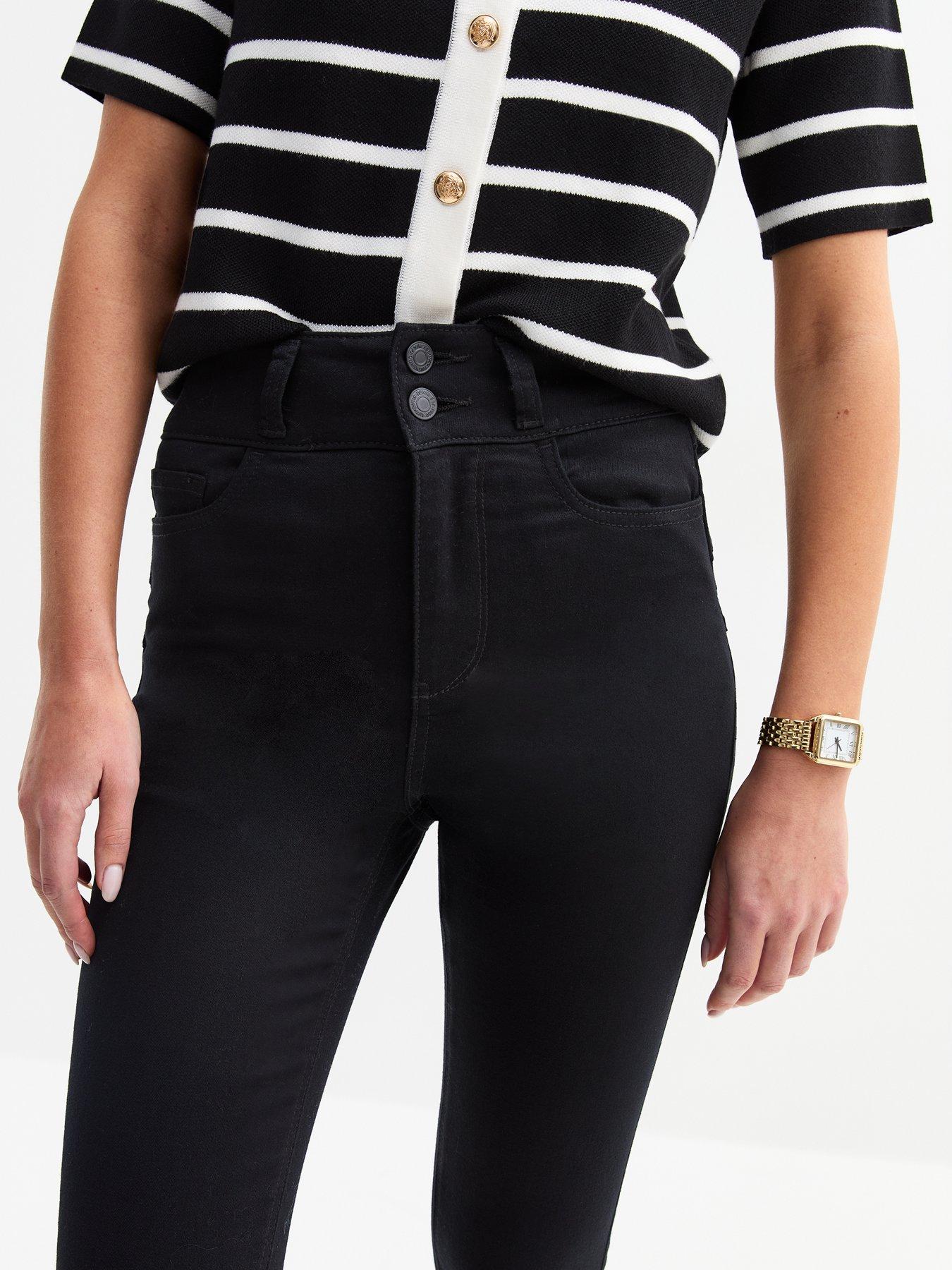 Image 6 of 6 of New Look Yazmin High Waist Skinny Jeans - Black