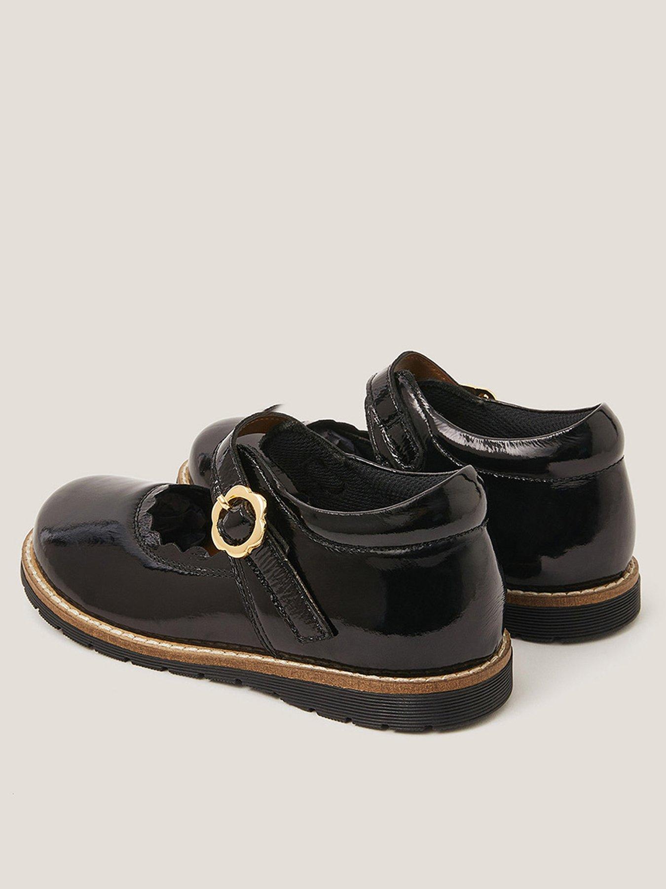 Image 3 of 3 of Monsoon Girls Toddler Leather Mary Jane Shoes - Black