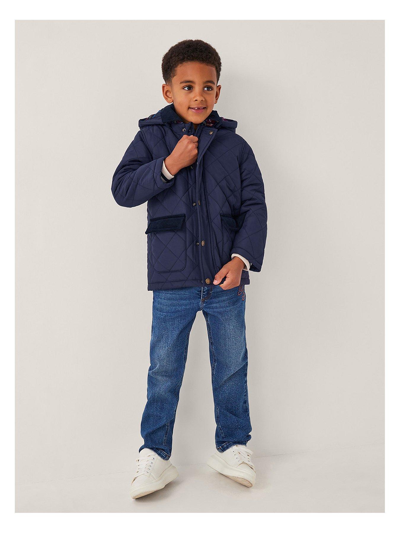 Image 1 of 4 of Monsoon Boys Quilted Barn Jacket - Navy