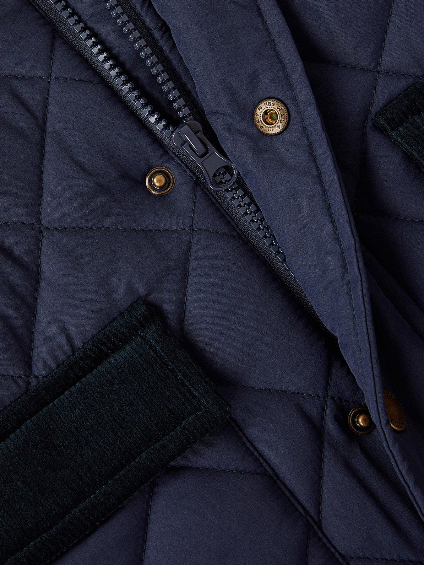 Image 4 of 4 of Monsoon Boys Quilted Barn Jacket - Navy