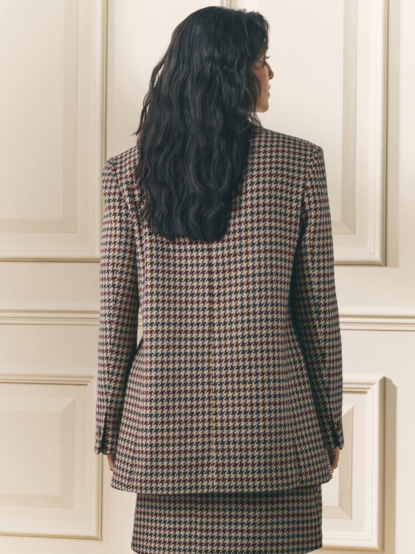 Image 2 of 6 of Laura Ashley Heritage Check Blazer - Brown