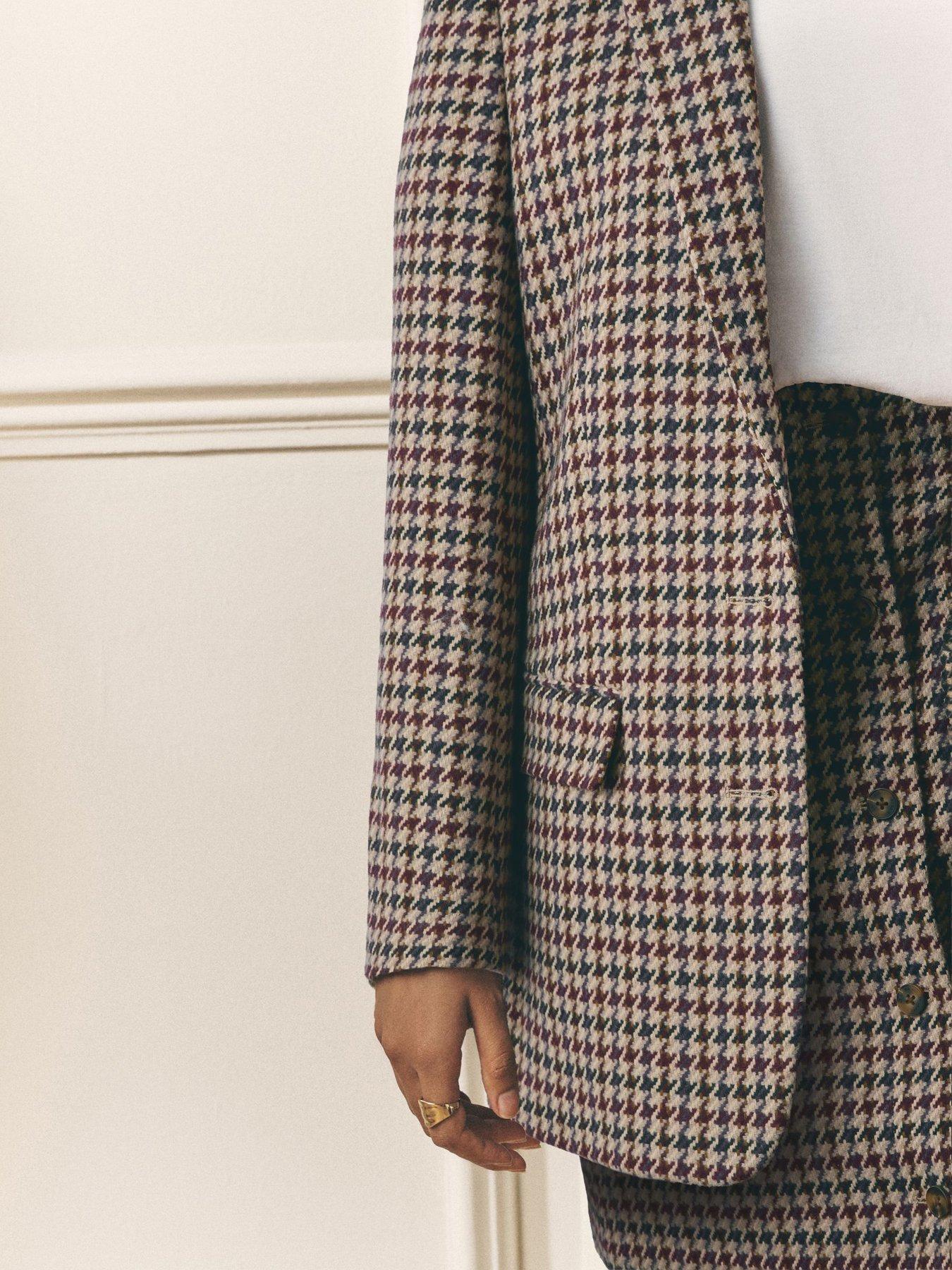 Image 5 of 6 of Laura Ashley Heritage Check Blazer - Brown