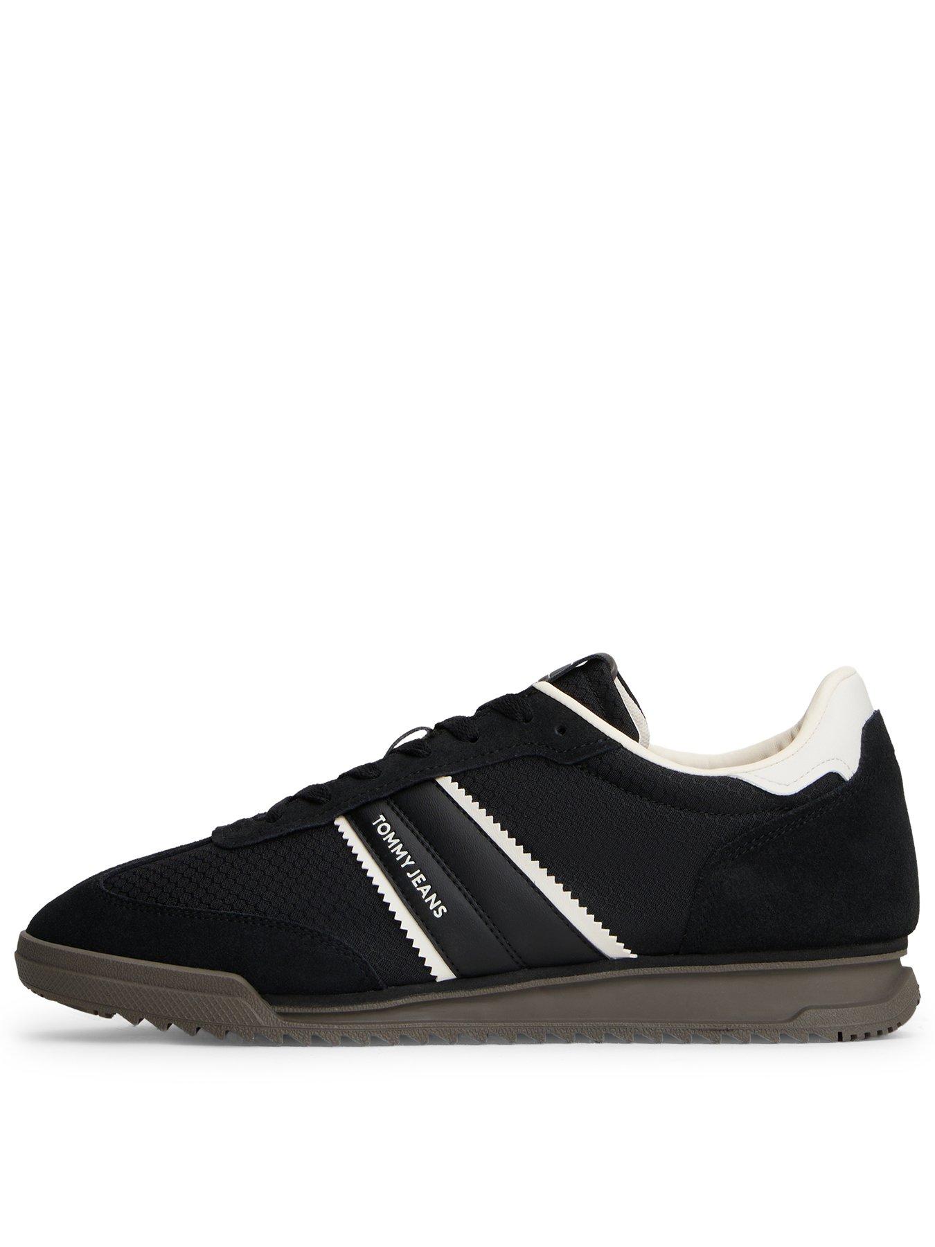 Image 1 of 6 of Tommy Jeans Cleated Retro Runner Trainers - Black