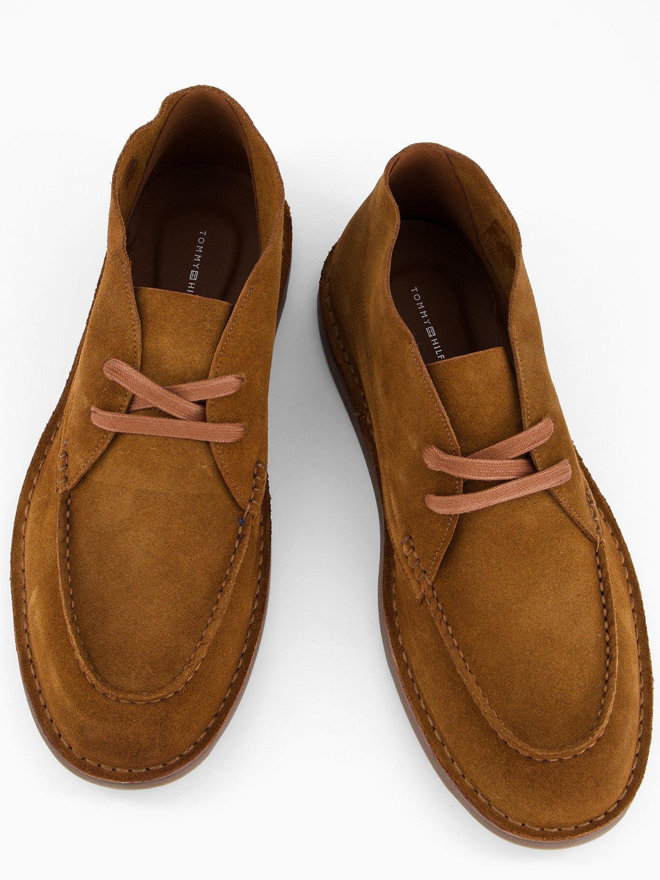Image 3 of 7 of Tommy Hilfiger Stitchdown Suede Chukka Boots - Brown