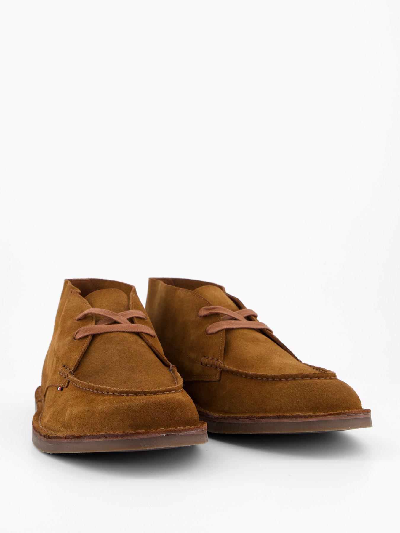 Image 6 of 7 of Tommy Hilfiger Stitchdown Suede Chukka Boots - Brown